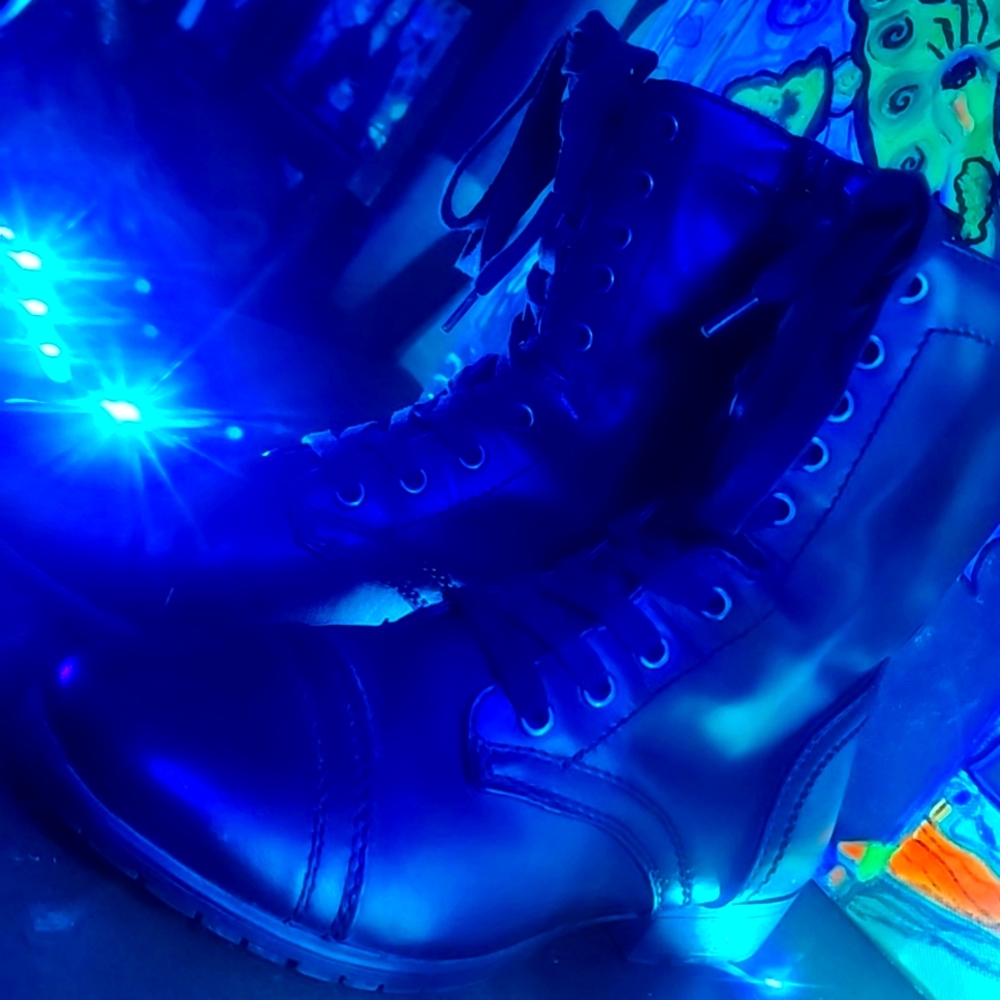 Black.lace up size 6 1/2